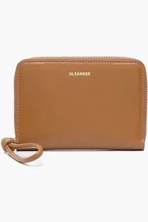 Jil Sander Pocket Zip Around Wallet Giro K-palmellato Lux & New Calf Wnappa Lining (oro Js) for Women | The Deal Outlet