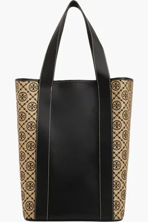 Tory Burch T Monogram Raffia Oversized Tote for Women | The Deal Outlet