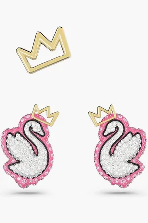 Swarovski Pop Swan Stud Earrings for Women | The Deal Outlet