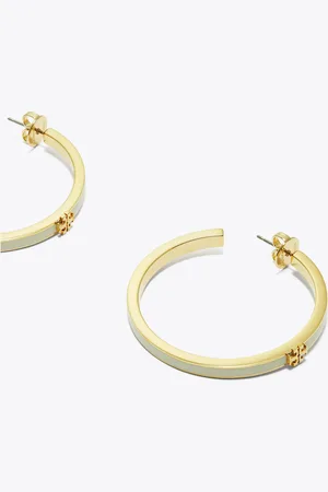 Tory Burch Kira Enamel Hoop Earring