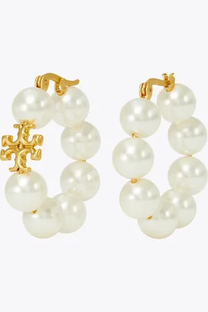 Tory Burch Kira Pearl Hoop Earring