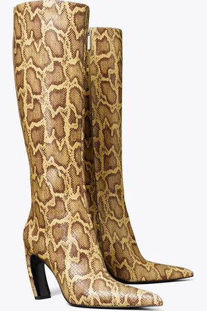 Tory Burch Tall Snake-embossed Leather Boot