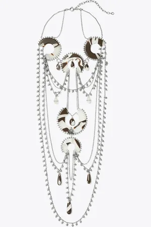 Tory Burch Bead And Resin Necklace