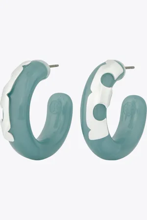 Tory Burch Resin Hoop Earring