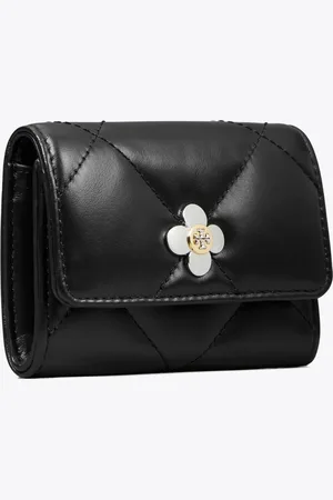 Tory Burch Kira Diamond Quilt Clover Flap Card Case