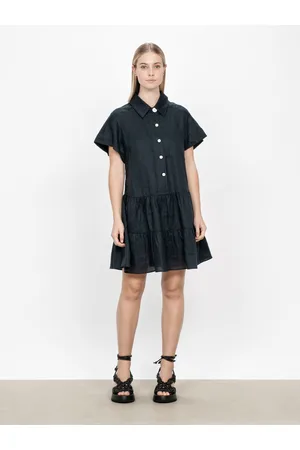Veronika Maine Women Casual Dresses - Fine Ramie Shirt Dress Ink