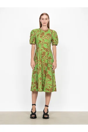 Veronika Maine Women Midi Dresses - Nouveau Orchid Midi Dress Spring Green