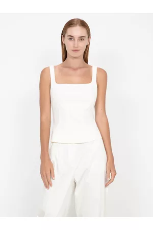 Veronika Maine Tech Stretch Fitted Top White