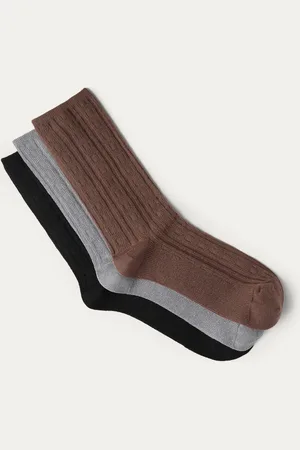 vivaia 3-Pair Above Ankle Jacquard Socks