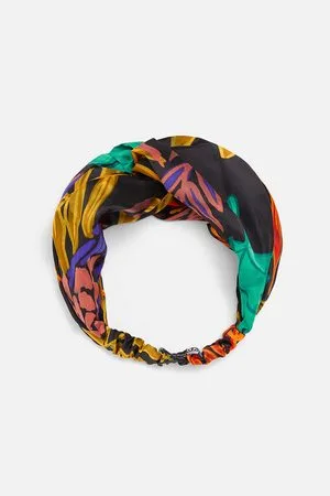 Zara Printed turban-style hairband