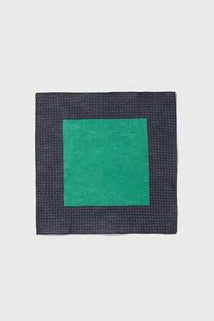Zara Polka dot pocket square with border