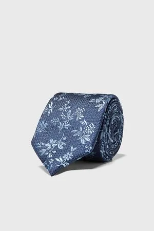 Zara Floral jacquard wide tie