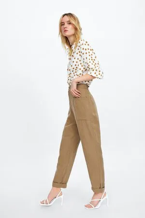 Zara Faux Leather Baggy Pants | Clothes design, Pants, Leather pants