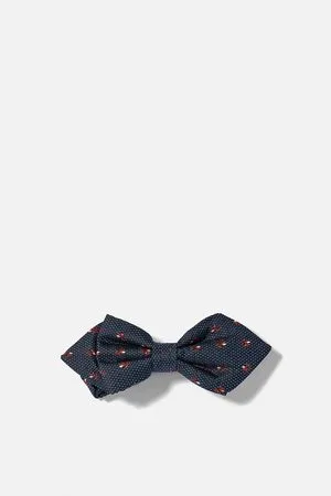 Zara Floral jacquard pointed bow tie