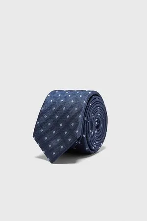 Zara Diamond jacquard wide tie