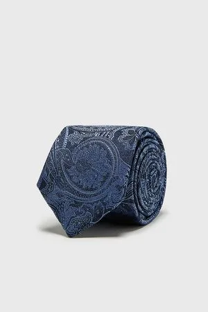 Zara Paisley jacquard wide tie