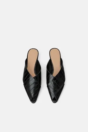 LEATHER MID HEEL SHOES - NEW IN-WOMAN | Mid heel shoes, Heels, Trending  shoes