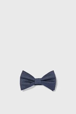 Zara Textured polka dot bow tie