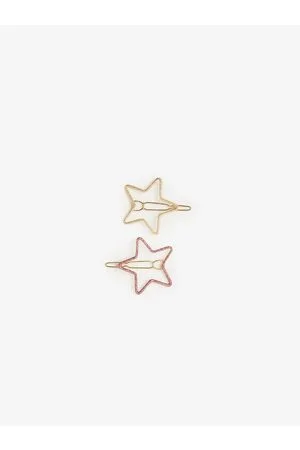 Zara Kids Hair Accessories - 2-pack of shimmery star hair clips
