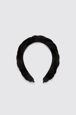 Zara Women Headbands - Braided velvet headband