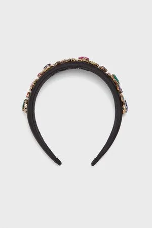 Zara Bejewelled satin headband