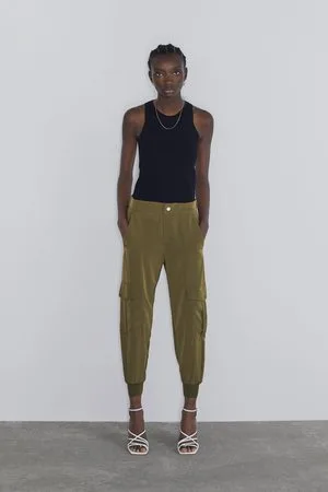 Zara relaxed fit cargo trousers,