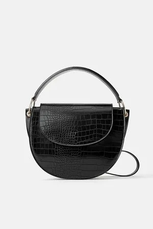 Zara Women Shoulder Bags - Animal print oval crossbody bag